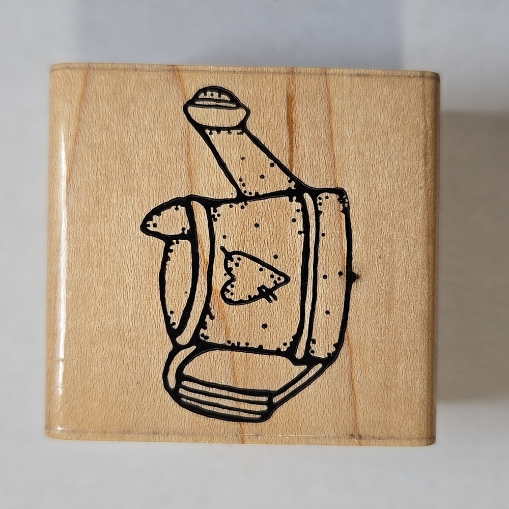Watering Can E 327 - Wood Mounted Rubber Craft Stamp - D.O.T.S.